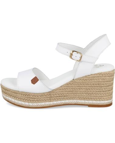 POPA SANDALIAS DE CUÑA CON PLATAFORMA POPA 071-ARENAL PARA MUJER BLANCO