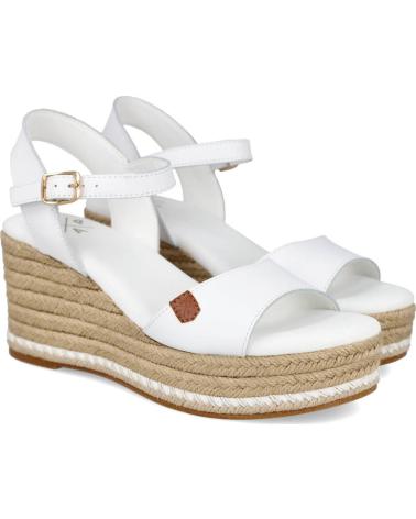 POPA SANDALIAS DE CUÑA CON PLATAFORMA POPA 071-ARENAL PARA MUJER BLANCO