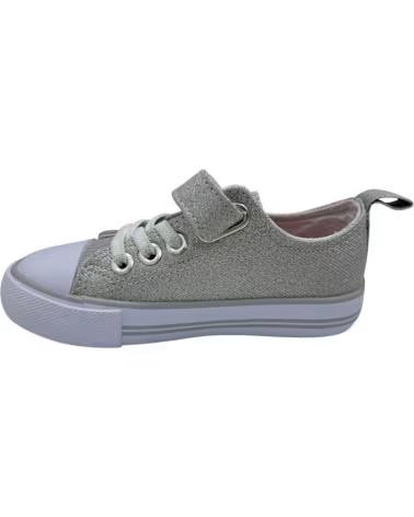 CALZADOMANIA ZAPATILLAS LONA CON PUNTERA DE GOMA PLATA
