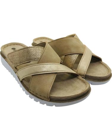 INBLU SANDALIA PLANA ESTILO CHANCLA MUJER CN000057 PLATINO