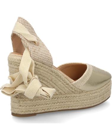 SPORT3PUNTO0 ALPARGATAS DE CUÑA DORADAS CON LAZO VARIOS COLORES