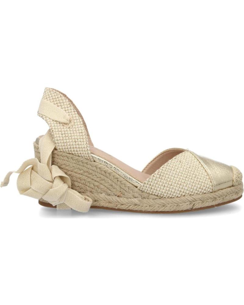 SPORT3PUNTO0 ALPARGATAS DE CUÑA DORADAS CON LAZO AL TOBILLO VARIOS COLORES