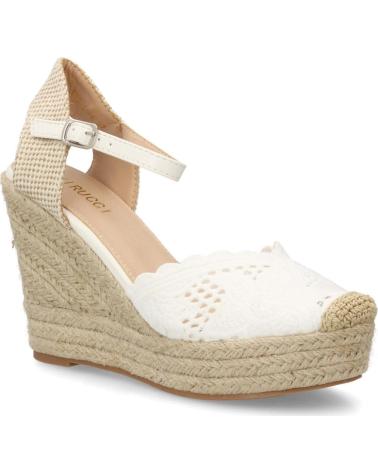 SPORT3PUNTO0 ALPARGATAS DE CUÑA CON CORREA AL TOBILLO Y DETALLE DE ENCAJE VARIOS COLORES