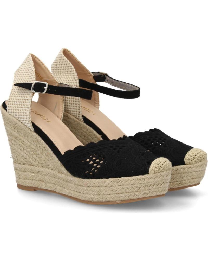 SPORT3PUNTO0 CUÑAS DE ESPARTO NEGRAS CON TIRA AL TOBILLO VARIOS COLORES