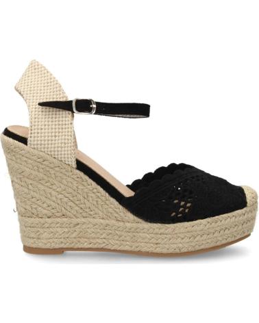 SPORT3PUNTO0 CUÑAS DE ESPARTO NEGRAS CON TIRA AL TOBILLO VARIOS COLORES