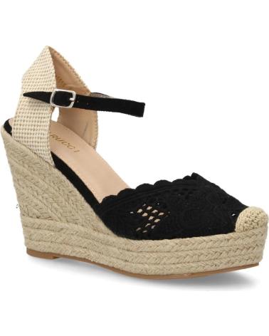 SPORT3PUNTO0 CUÑAS DE ESPARTO NEGRAS CON TIRA AL TOBILLO VARIOS COLORES