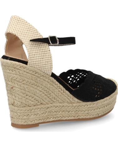 SPORT3PUNTO0 CUÑAS DE ESPARTO NEGRAS CON TIRA AL TOBILLO VARIOS COLORES