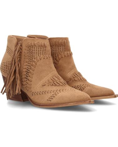 SPORT3PUNTO0 BOTINES DE GAMUZA CON FLECOS Y TACÓN PARA MUJER VARIOS COLORES