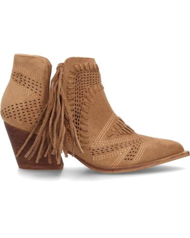 SPORT3PUNTO0 BOTINES DE GAMUZA CON FLECOS Y TACÓN PARA MUJER VARIOS COLORES