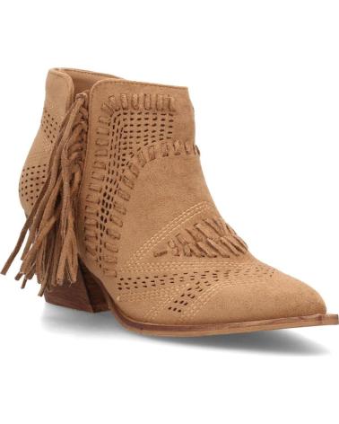 SPORT3PUNTO0 BOTINES DE GAMUZA CON FLECOS Y TACÓN PARA MUJER VARIOS COLORES