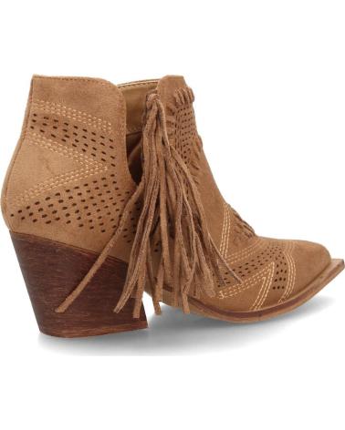 SPORT3PUNTO0 BOTINES DE GAMUZA CON FLECOS Y TACÓN PARA MUJER VARIOS COLORES