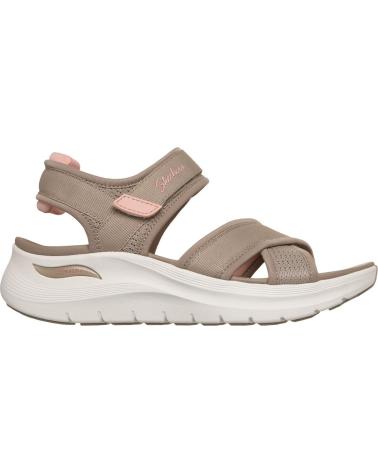 SKECHERS SANDALIAS PLANAS DE MUJER 164078 TPCL TAUPE