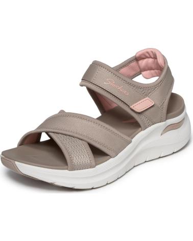 SKECHERS SANDALIAS PLANAS DE MUJER 164078 TPCL TAUPE