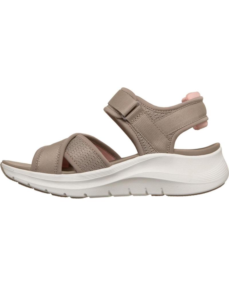 SKECHERS SANDALIAS PLANAS DE MUJER 164078 TPCL TAUPE
