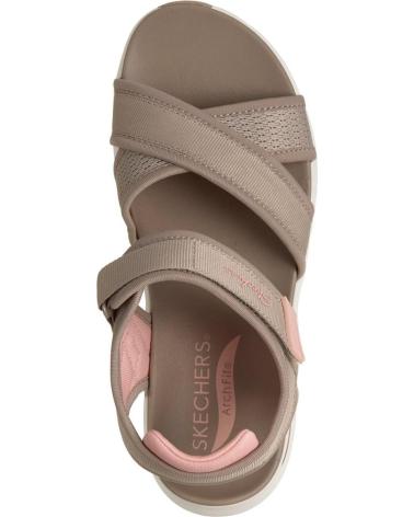 SKECHERS SANDALIAS PLANAS DE MUJER 164078 TPCL TAUPE
