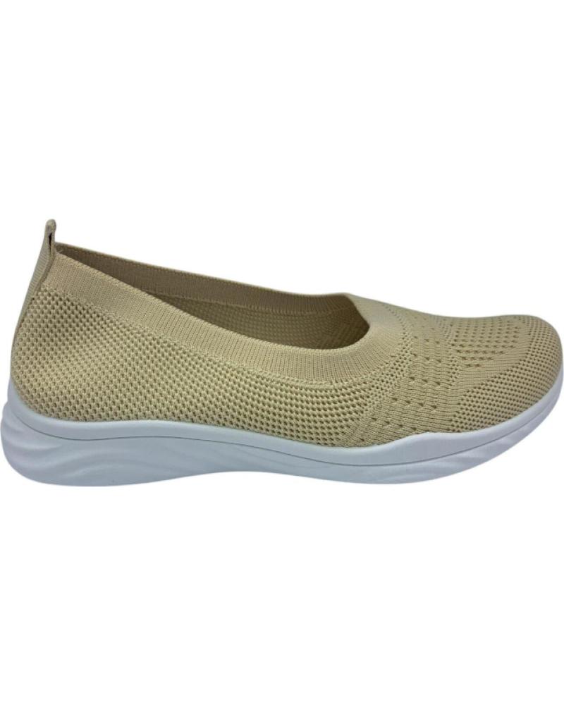 CALZADOMANIA CALZADOMANIA ZAPATOS PLANOS ELÁSTICOS PARA MUJER, COLOR BEIGE BEIGE