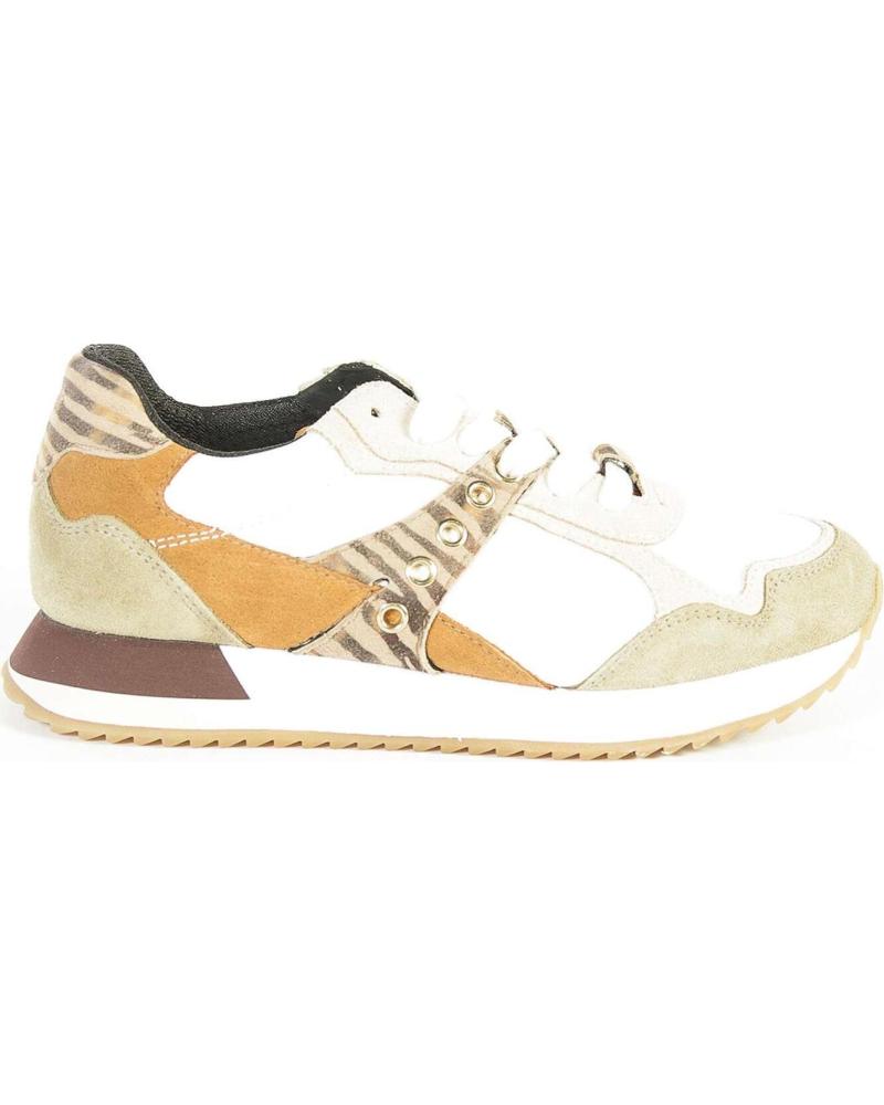 Zapatillas Deporte De Mujer GEOX D26RTA 08522 C1Q3C Y KAKI BLANCO