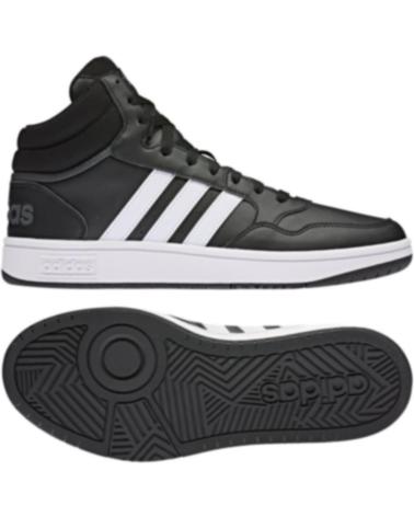 Man sports shoes ADIDAS GW3020 HOOPS 3 0 MID  NEGRO