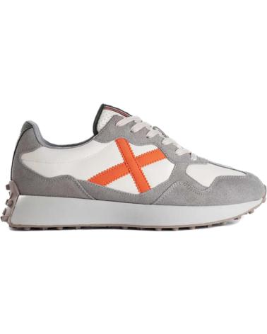 Deportivas MUNICH  de Hombre y Niño ROAD 25  GRIS-NARANJA
