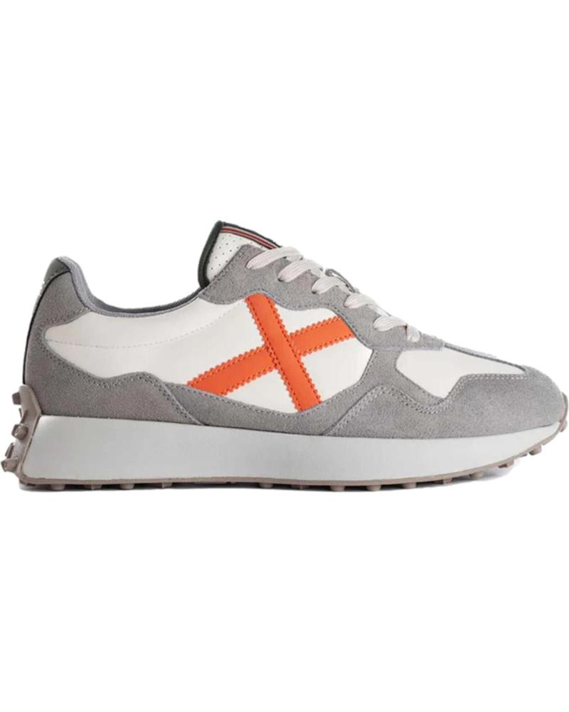 Deportivas MUNICH  de Hombre y Niño ROAD 25  GRIS-NARANJA