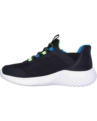 SKECHERS SCARPE SKECHERS EN PA DA UOMO BLACK SYNTHETIC - TEXTILE - BLUE BLACK TRIM