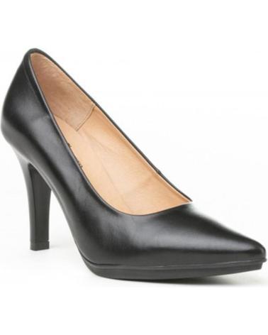 Zapatos de tacón de Mujer EVA MAÑAS SALON PIEL SOFT 1500 NEGRO