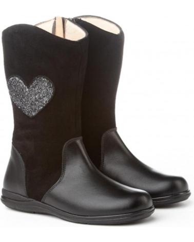 girl boots ANGELITOS BOTAS PIEL 153 NEGRO