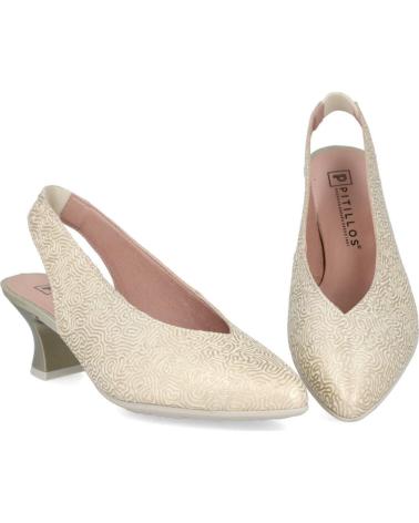 PITILLOS 11180 ZAPATO DESTALONADO TACON BAJO MUJER ORO