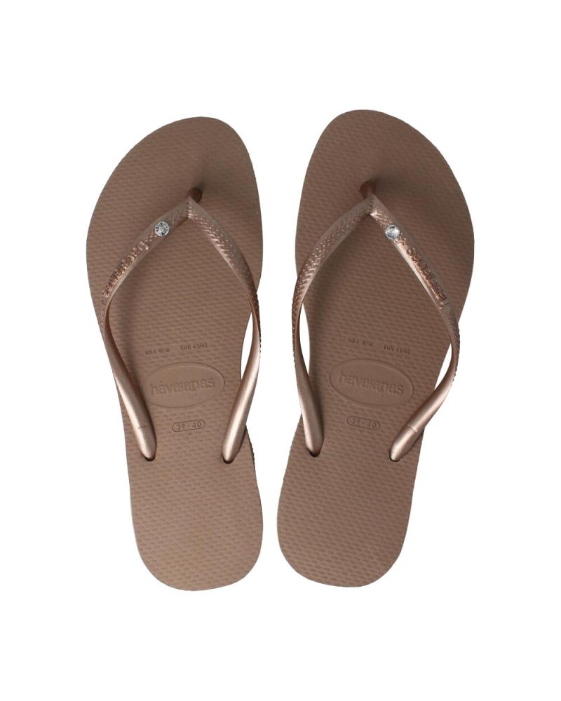 Chanclas de Mujer HAVAIANAS SLIM CRYSTAL SWAROVSKI ROSE GOLD