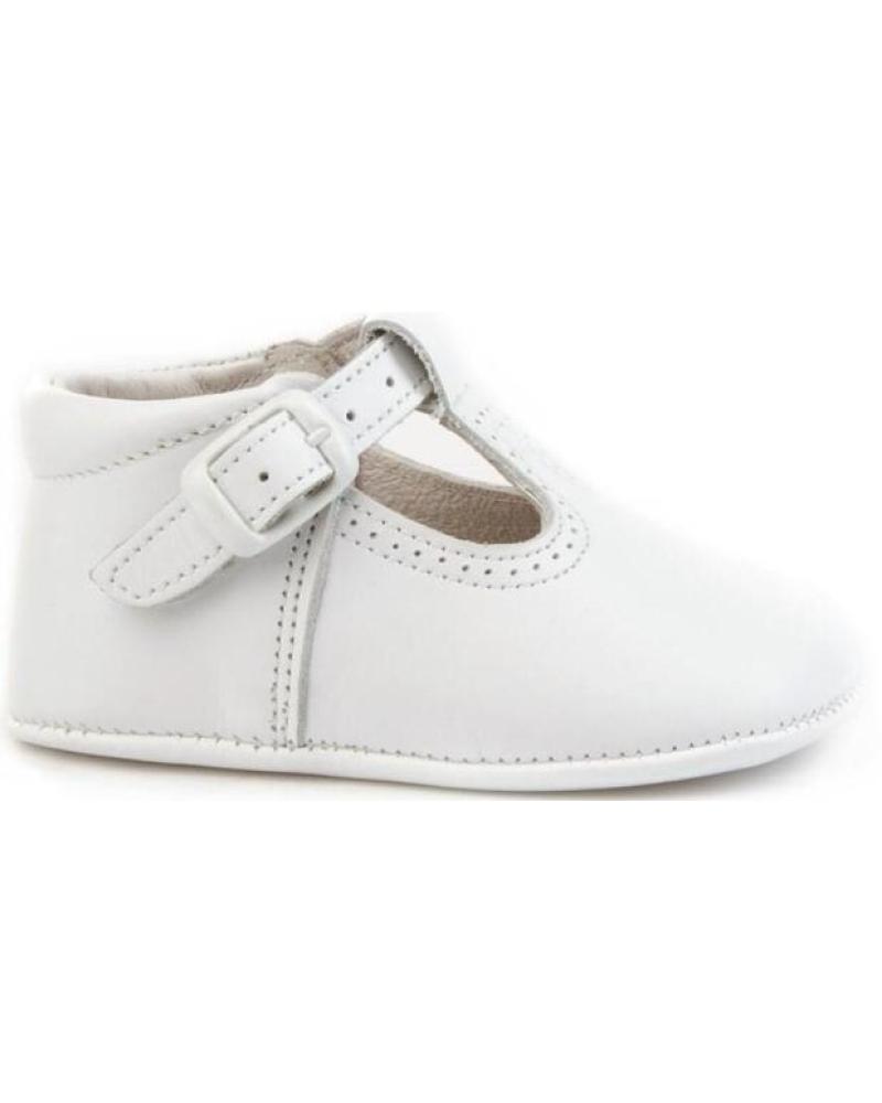 Bébé pour Garçon ANGELITOS ZAPATO PATUCO PIEL 247 BLANCO