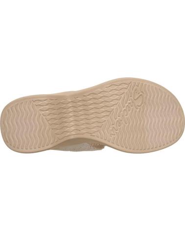 SKECHERS SANDALIAS DE TACON MUJER CALI DAY BEIG BEIGE