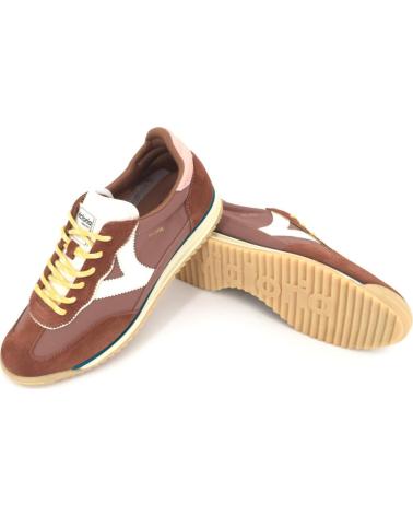 VICTORIA TÊNIS SATURNO EM NYLON E CAMURÇA REF 1171483 TERRA