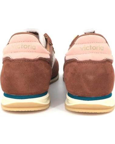VICTORIA TÊNIS SATURNO EM NYLON E CAMURÇA REF 1171483 TERRA
