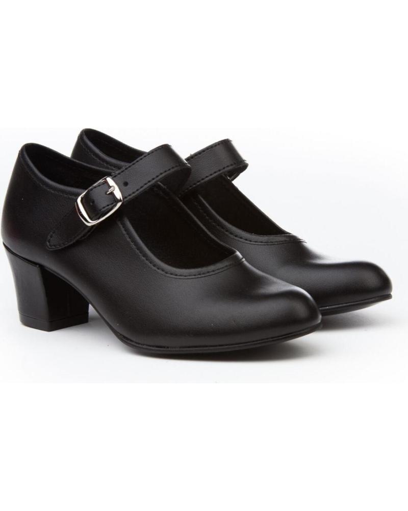 Escarpins pour Femme et Fille ANGELITOS ZAPATO FLAMENCA 302 NEGRO