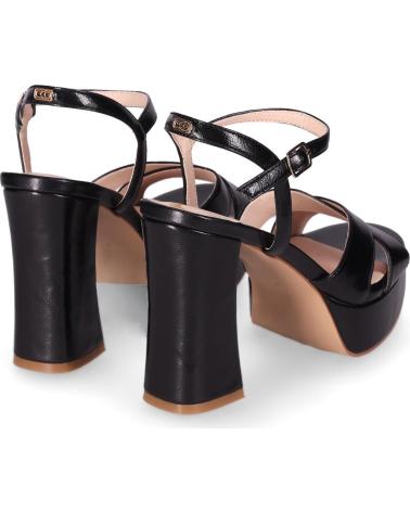CHIKA10 SANDALIA DE TACÓN JOLIE CON PLATAFORMA Y TIRAS CRUZADAS NEGRO-BLACK