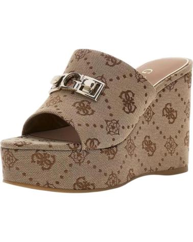 GUESS SANDALIAS DE PLATAFORMA GUESS EVENZA CON LOGO TAUPE