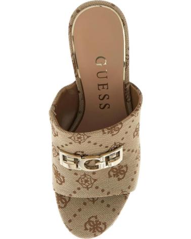 GUESS SANDALIAS DE PLATAFORMA GUESS EVENZA CON LOGO TAUPE