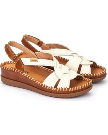 PIKOLINOS SANDALIAS PLANAS 1839C2 CON TIRAS ENTRELAZADAS BLANCO