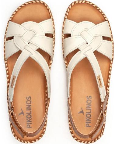 PIKOLINOS SANDALIAS PLANAS 1839C2 CON TIRAS ENTRELAZADAS BLANCO