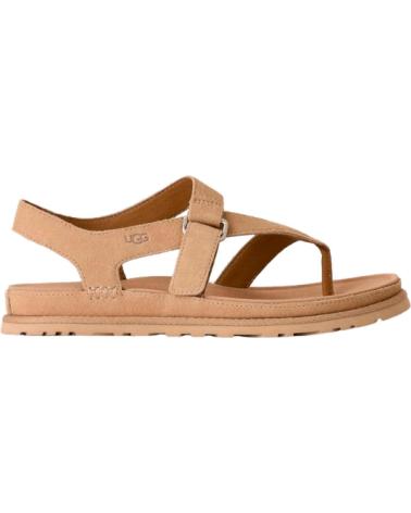 UGG SANDALIAS PLANAS MUJER W GOLDENGAZE TOE POST TAUPE MARRóN