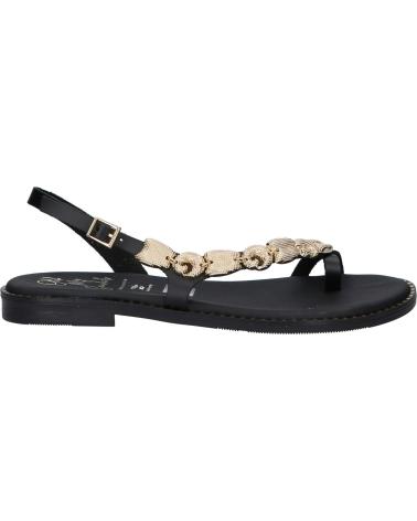 OH MY SANDALS SANDALIA PLANA CON DETALLE DECORATIVO Y CIERRE DE HEBILLA NEGRO