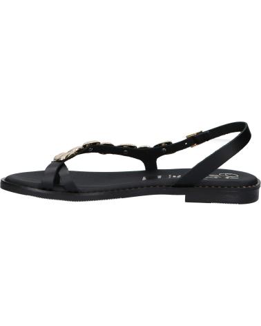 OH MY SANDALS SANDALIA PLANA CON DETALLE DECORATIVO Y CIERRE DE HEBILLA NEGRO