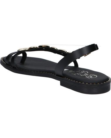 OH MY SANDALS SANDALIA PLANA CON DETALLE DECORATIVO Y CIERRE DE HEBILLA NEGRO