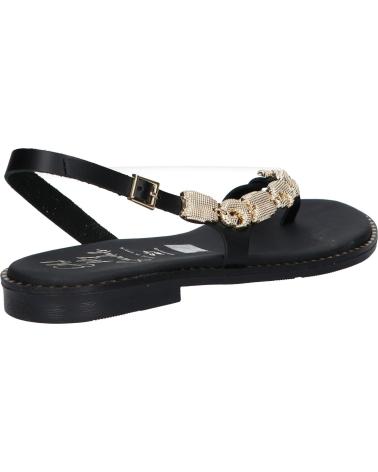 OH MY SANDALS SANDALIA PLANA CON DETALLE DECORATIVO Y CIERRE DE HEBILLA NEGRO