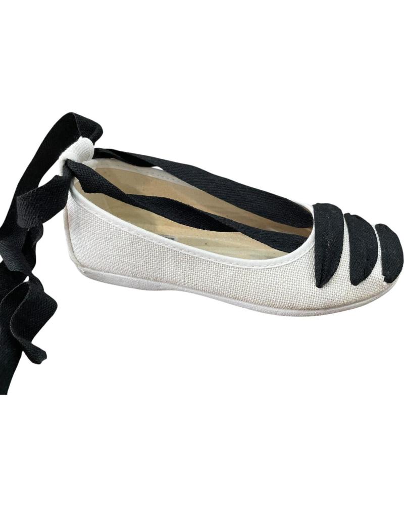 ANDREA RUIZ BALLERINES 701-20 EN LIN AVEC RUBANS BEIGE