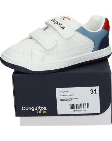 CONGUITOS ZAPATILLAS DEPORTIVAS INFANTILES COSH328007 CON CIERRE DE VELCRO BLANCO
