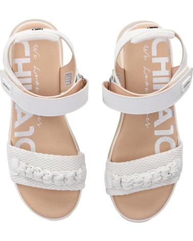 CHIKA10 SANDALIA AGORA 31 CON PLATAFORMA Y DETALLES DECORATIVOS BLANCO-WHITE