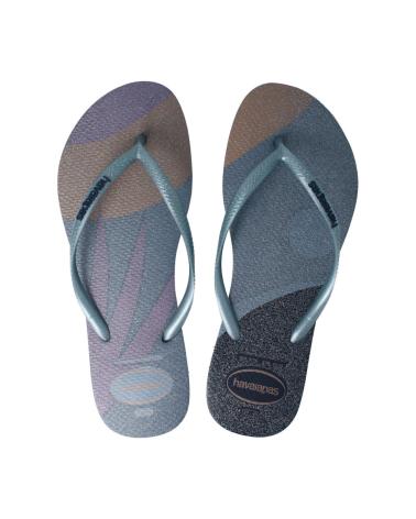 Chanclas de Mujer HAVAIANAS SLIM PALETTE GLOW ASHLER BLUE