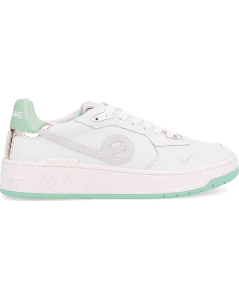 NO NAME ZAPATILLAS KELLY EN PIEL DE CORDERO GRANULADA DOVE-JADE DOVE-JADE