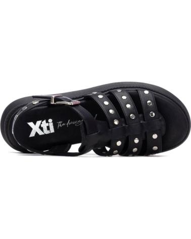 XTI SANDALIAS TACHUELAS NEGRO